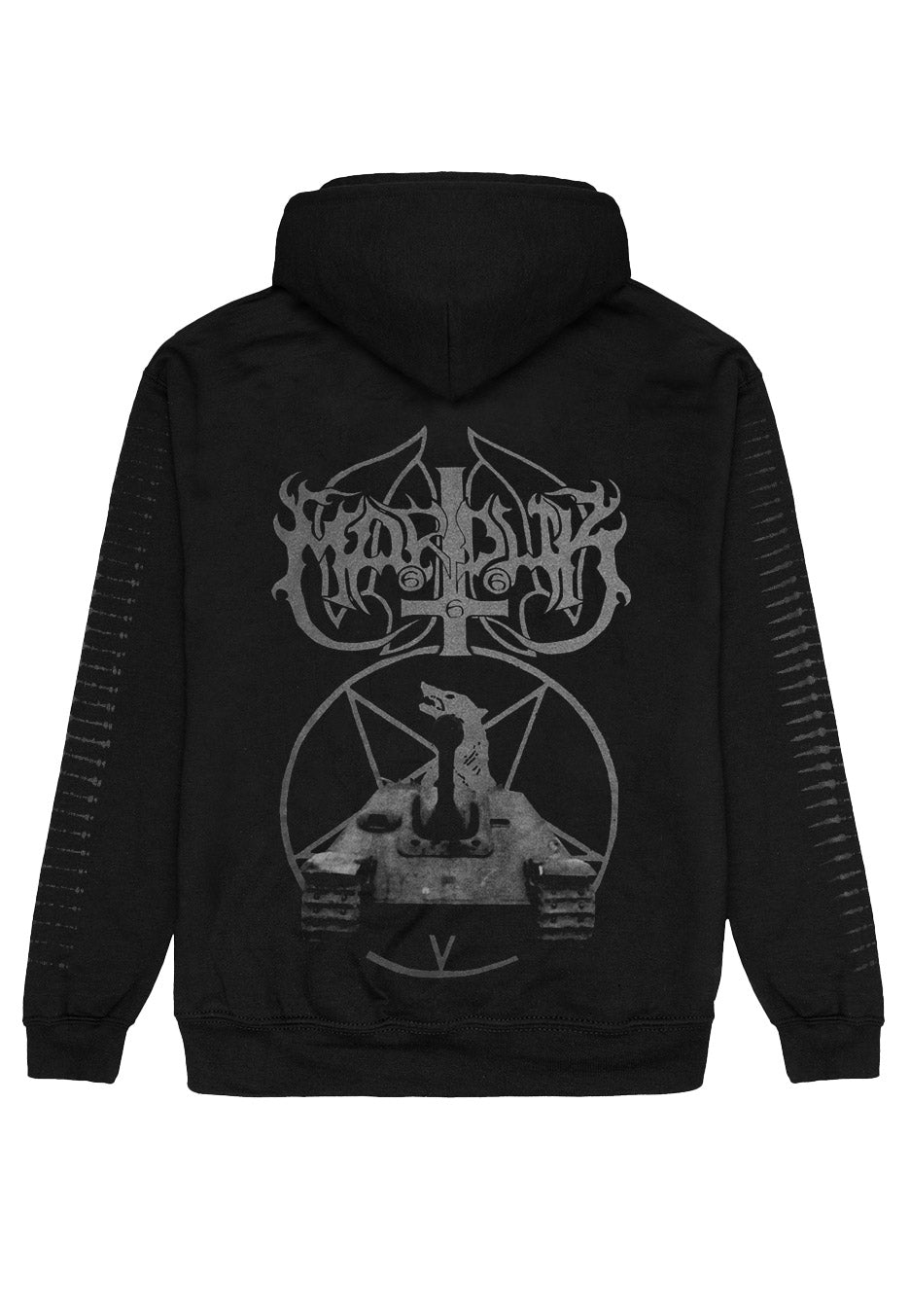 Marduk Panzer Crest felpa zip nera uomo