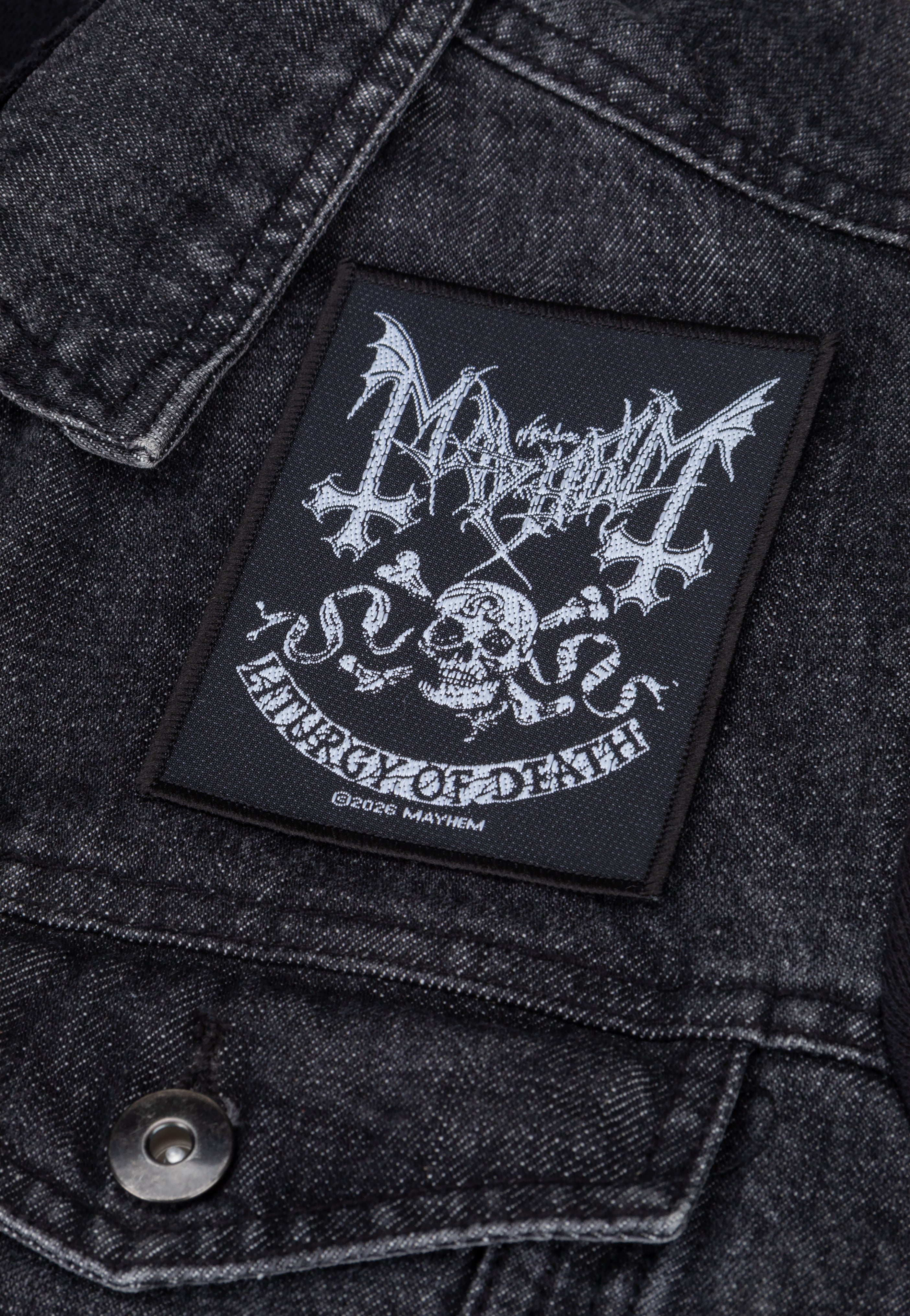 Mayhem Skull Omega patch nera black metal