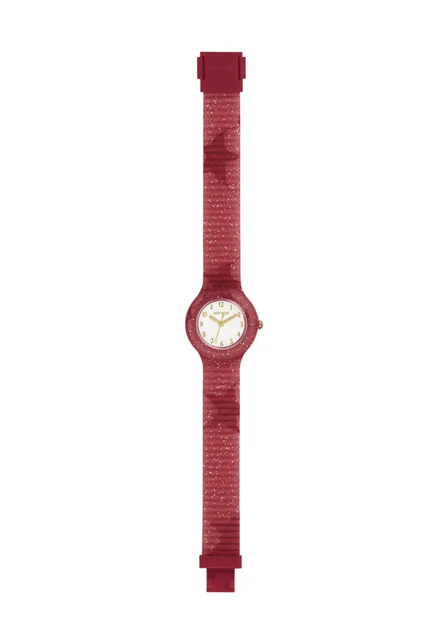 Hip Hop Lace orologio donna rosso pizzo e silicone 32 mm