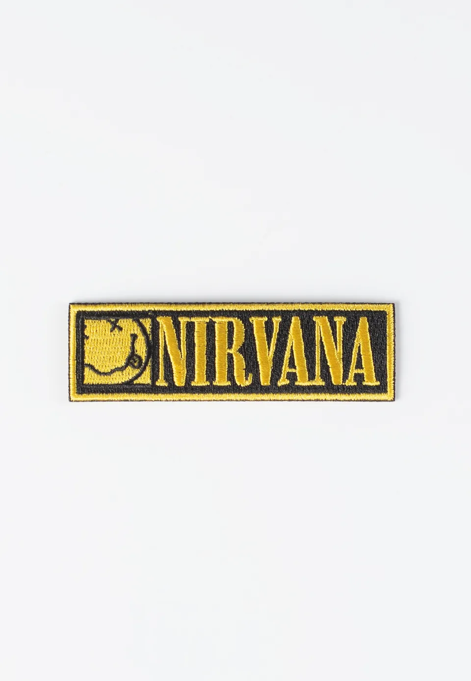 Nirvana Logo Happy Face Patch Toppa Nera Grunge