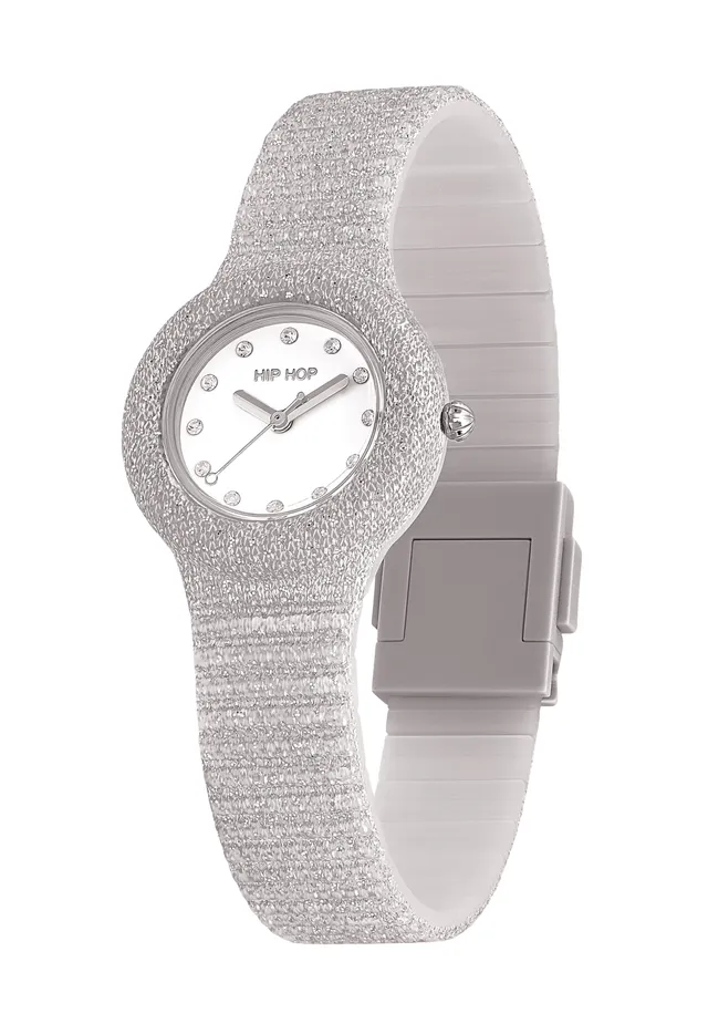 Hip Hop Shimmer Crush Orologio Donna Silicone Nero 32 mm