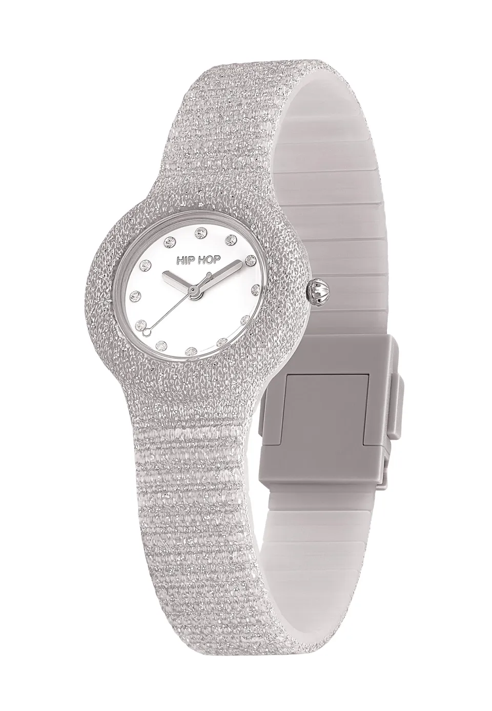 Hip Hop Shimmer Crush Orologio Donna Silicone Nero 32 mm