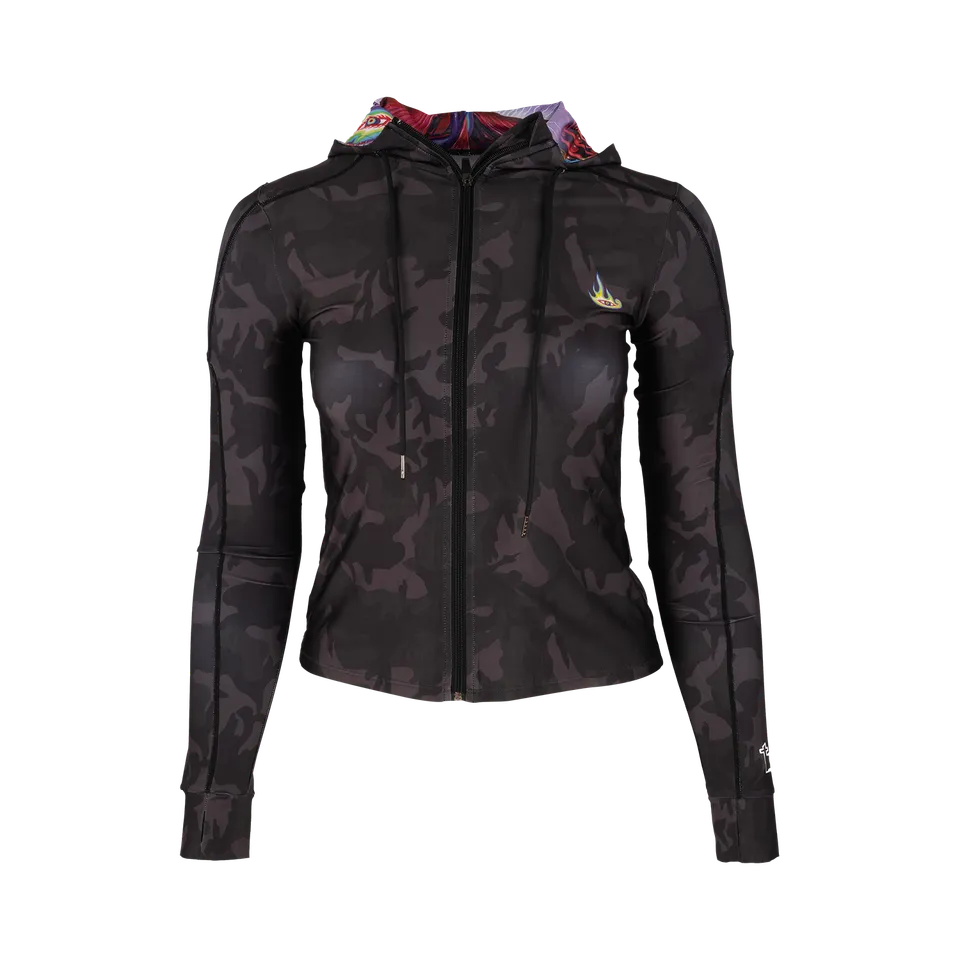 Tool Lateralus Felpa donna zip camo nero taglia M