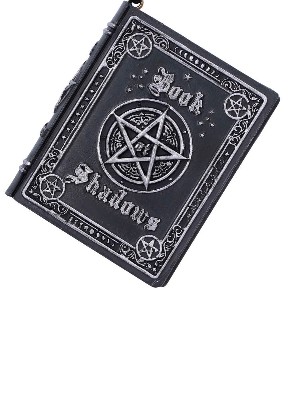 Nemesis Now Book Of Shadows decorazione albero Natale resina nera