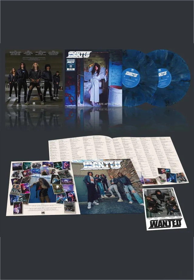 Wanted Late Attraction doppio vinile blu bianco nero
