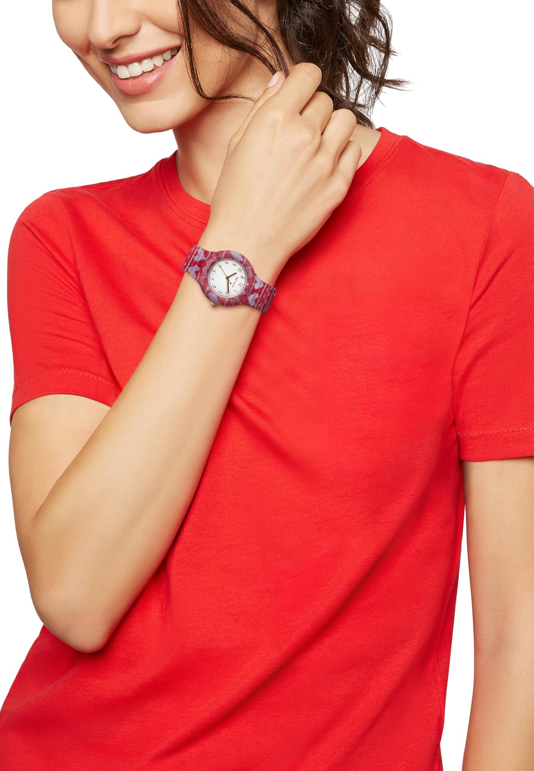 Hip Hop Love Me Yes Orologio Donna Cuori Rosso 32 mm