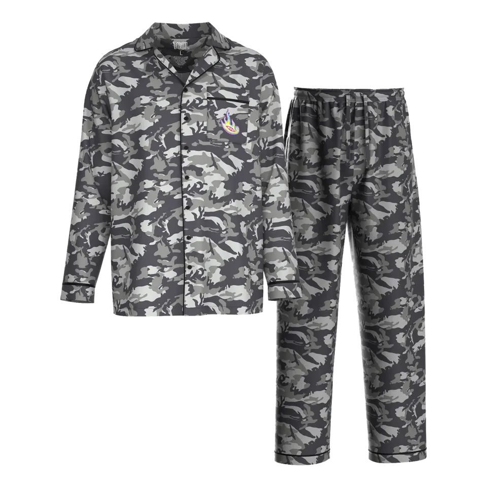 Tool Eye Flame Black Camo pigiama uomo nero