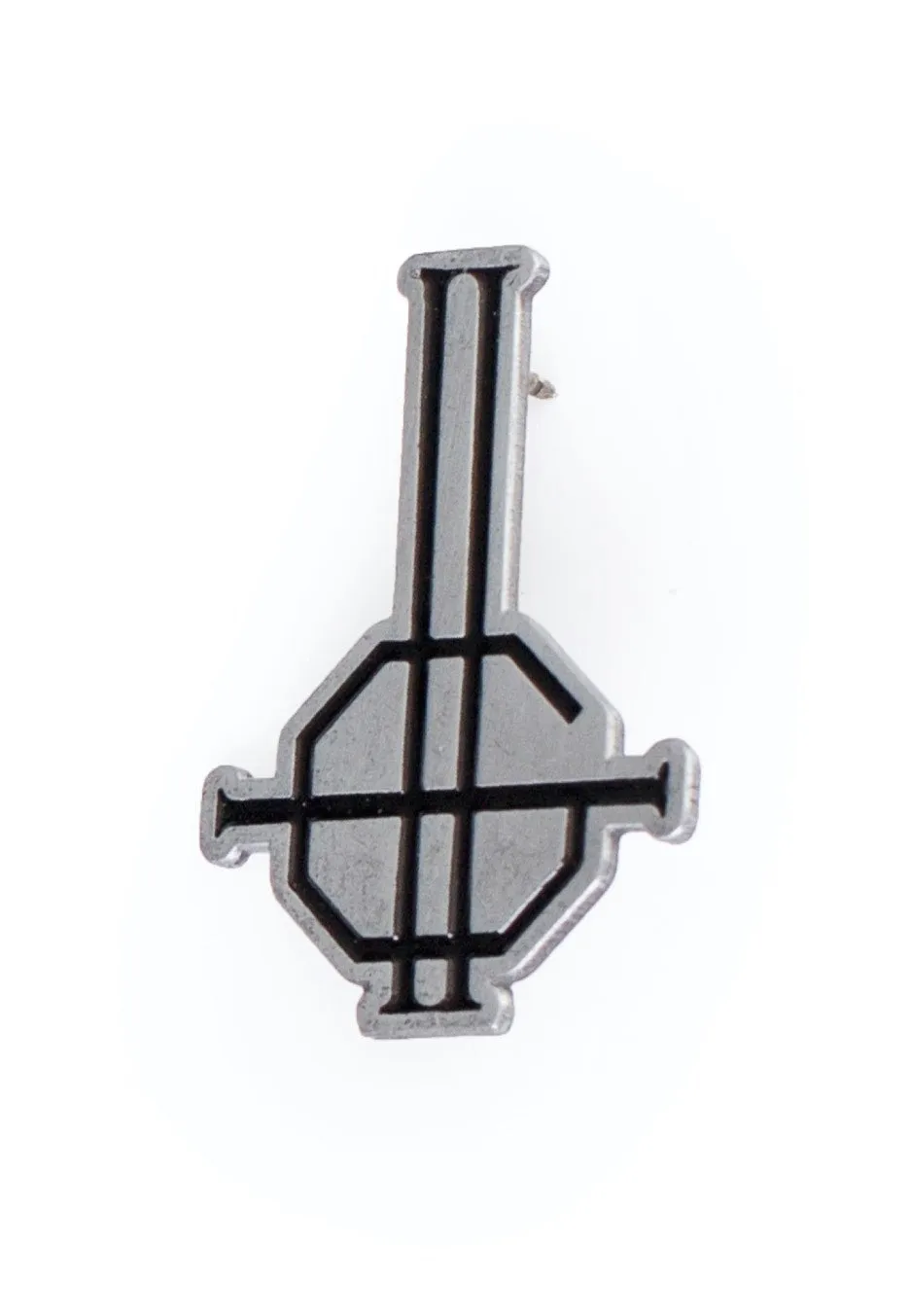 Ghost Grucifix spilla pin smaltata grigia merch ufficiale