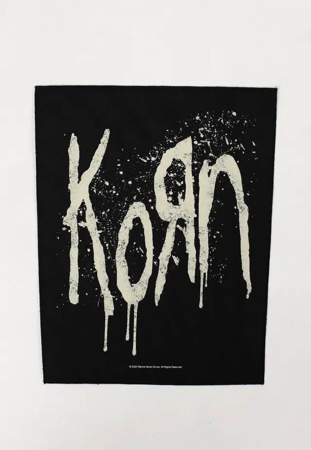 Korn Splatter Logo backpatch toppa nera onesize