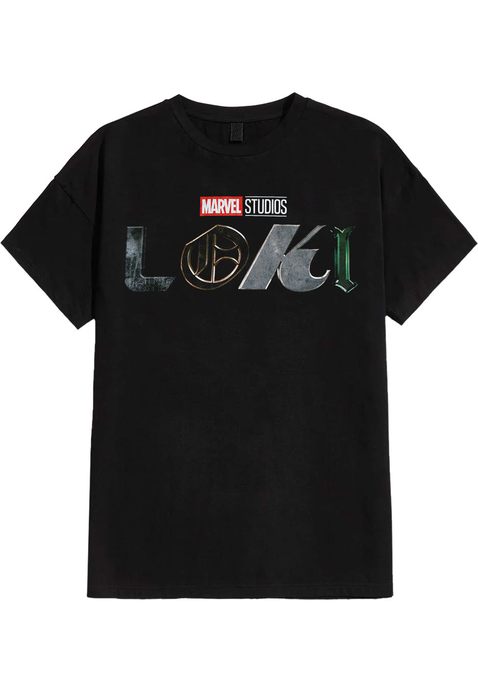 Loki Logo T-Shirt Nera Manica Corta Uomo