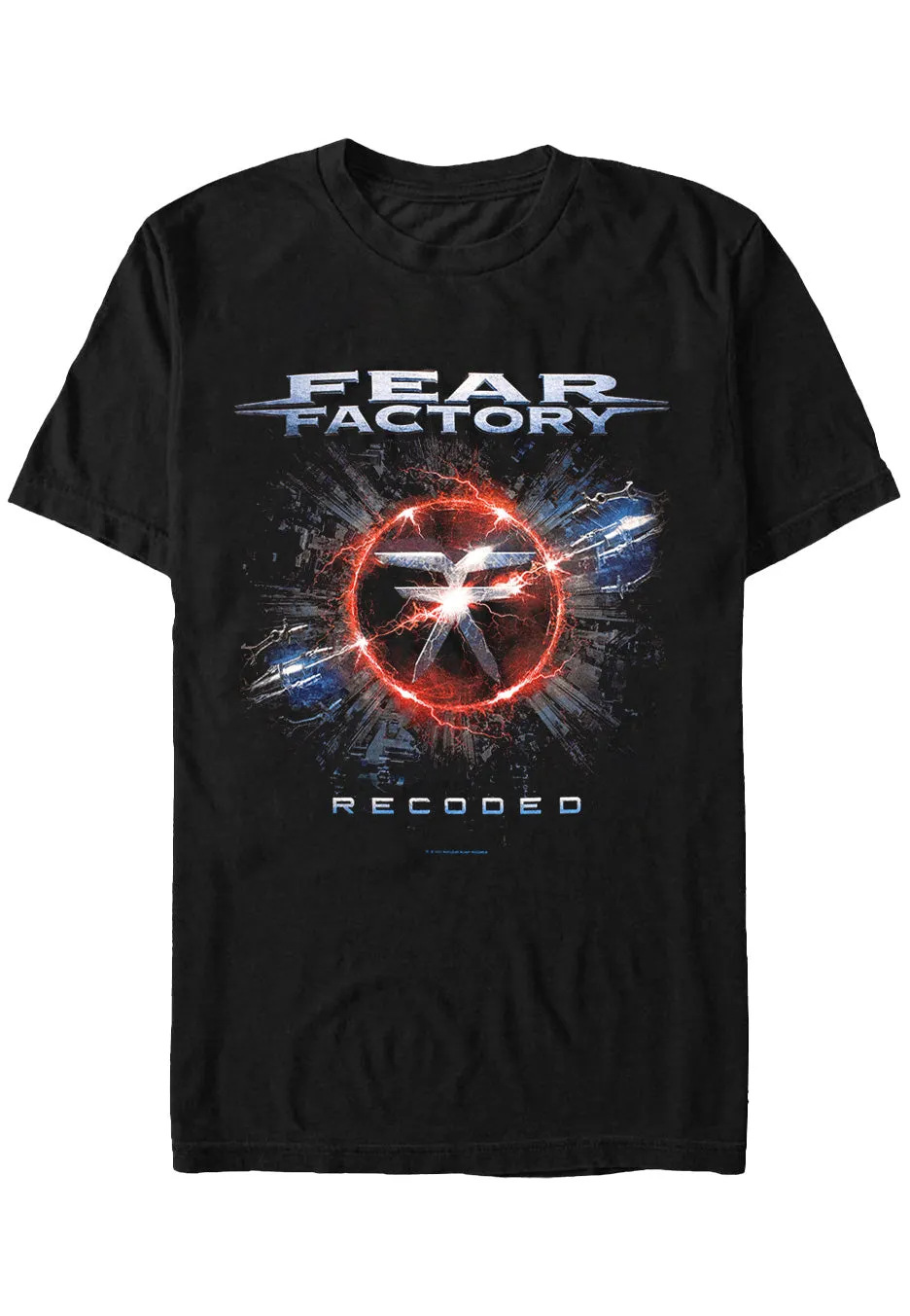Fear Factory Recoded T-Shirt uomo nera tech metal