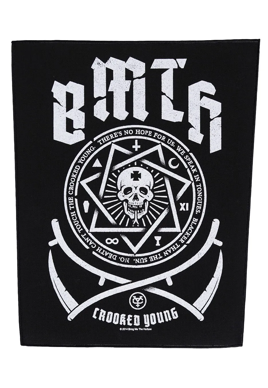 Bring Me The Horizon Crooked Young backpatch toppa nera