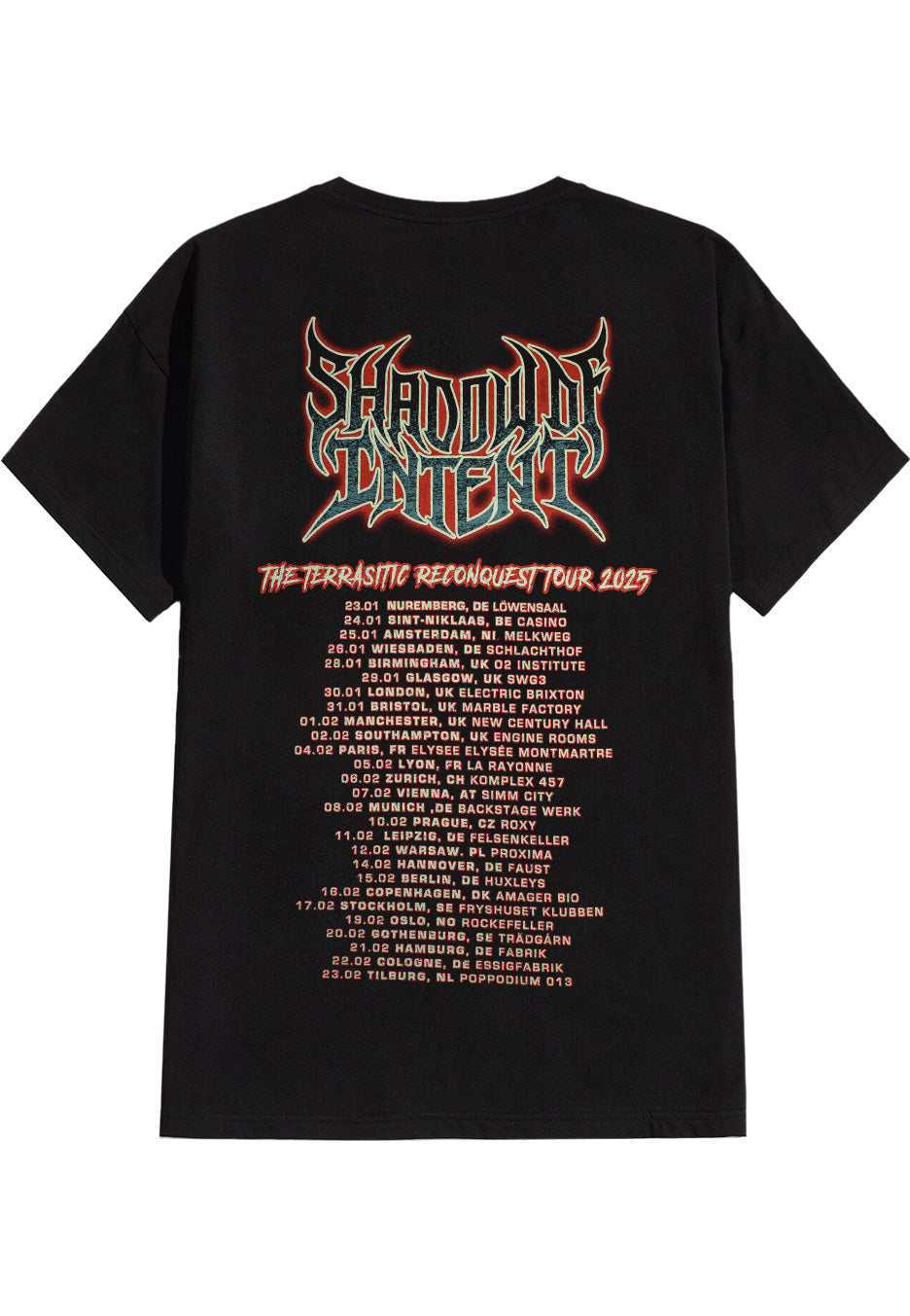 Shadow Of Intent Tentacles Reaper Tour 2025 t-shirt nera