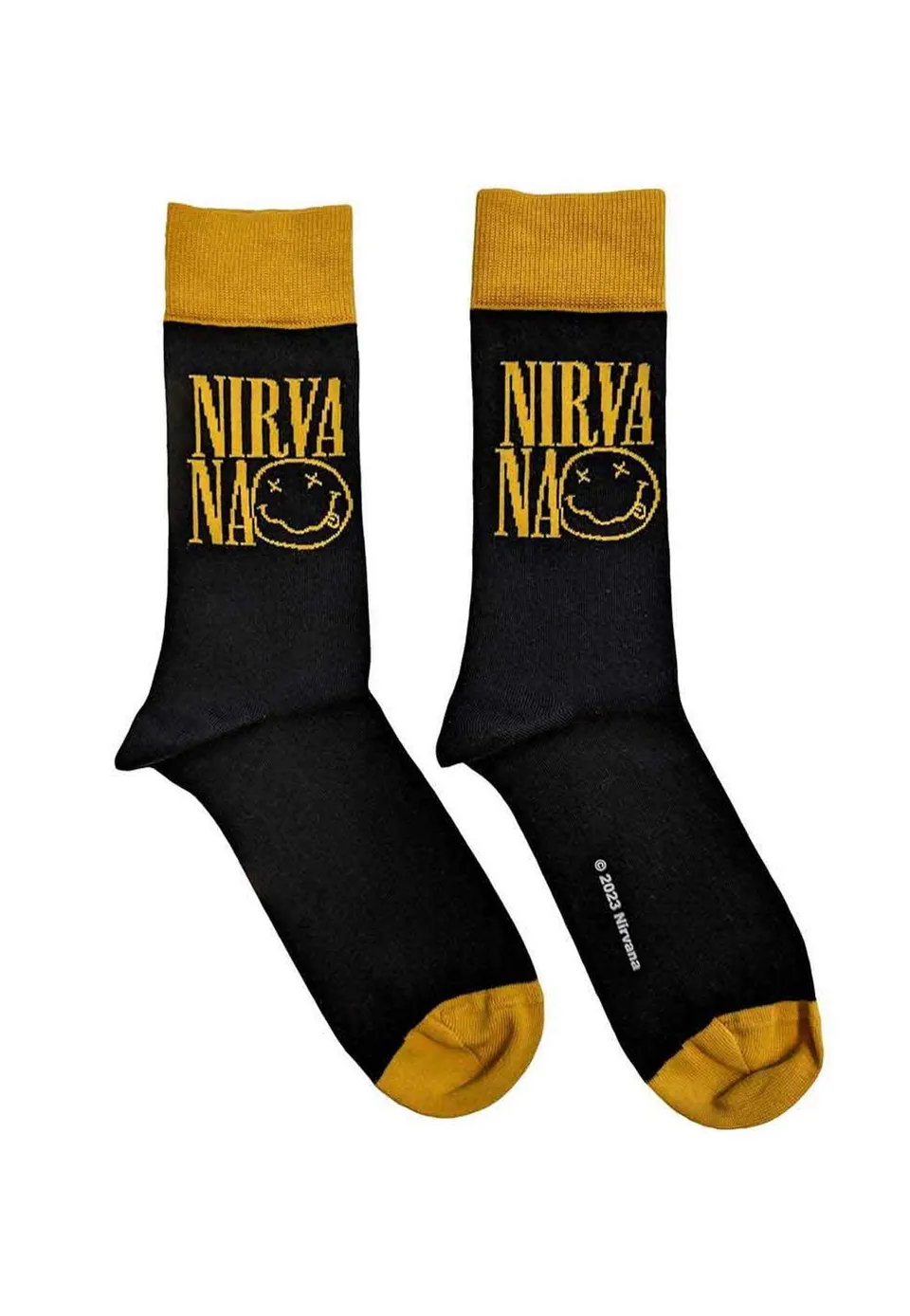 Nirvana Essentials Logo Stacked calzini neri taglia unica cotone