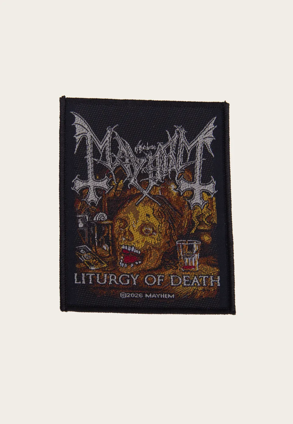 Mayhem Liturgy Of Death Patch toppa nera black metal