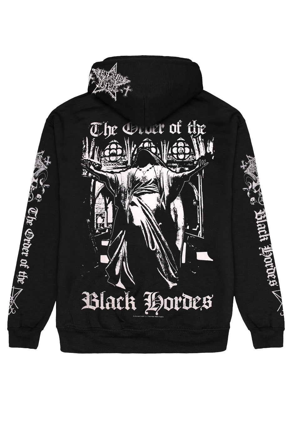 Dark Funeral Order Of The Black Hordes felpa zip nera con cappuccio