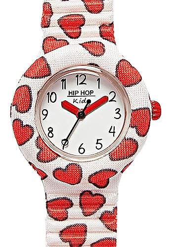 Hip Hop Happy Love orologio bambina bianco cuoricini rossi 28 mm