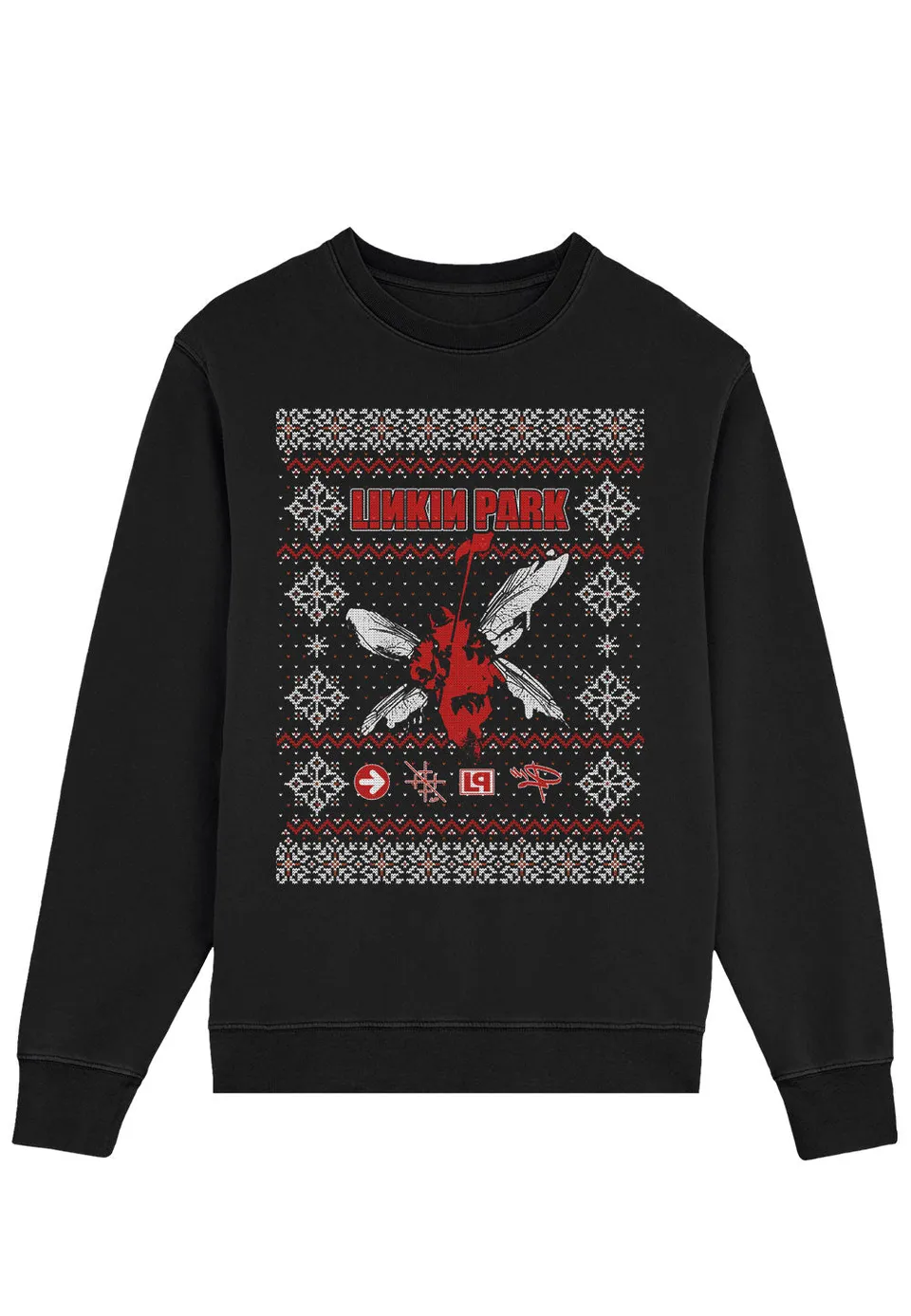 Linkin Park Hybrid Christmas Maglione Nero Unisex