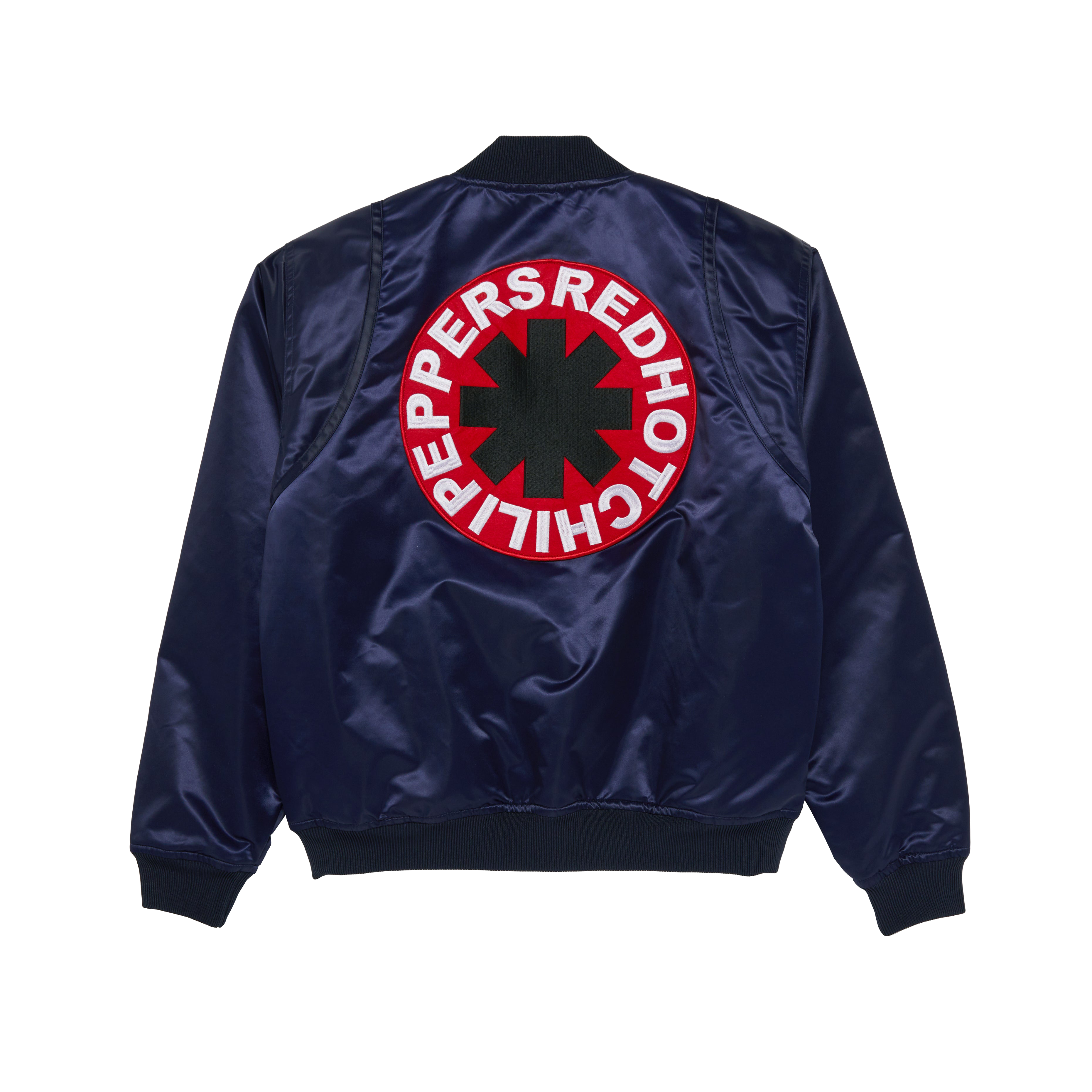 Red Hot Chili Peppers Embroidered Satin bomber ricamato