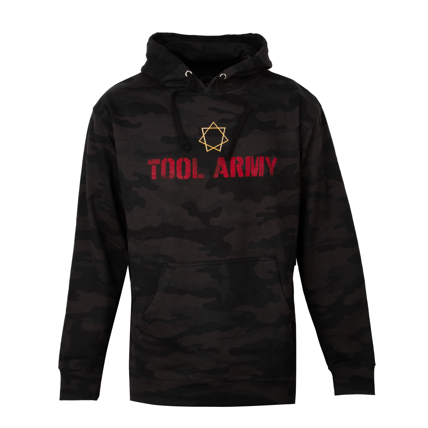 Tool Army Logo Camo Felpa con Cappuccio Nera Taglia L