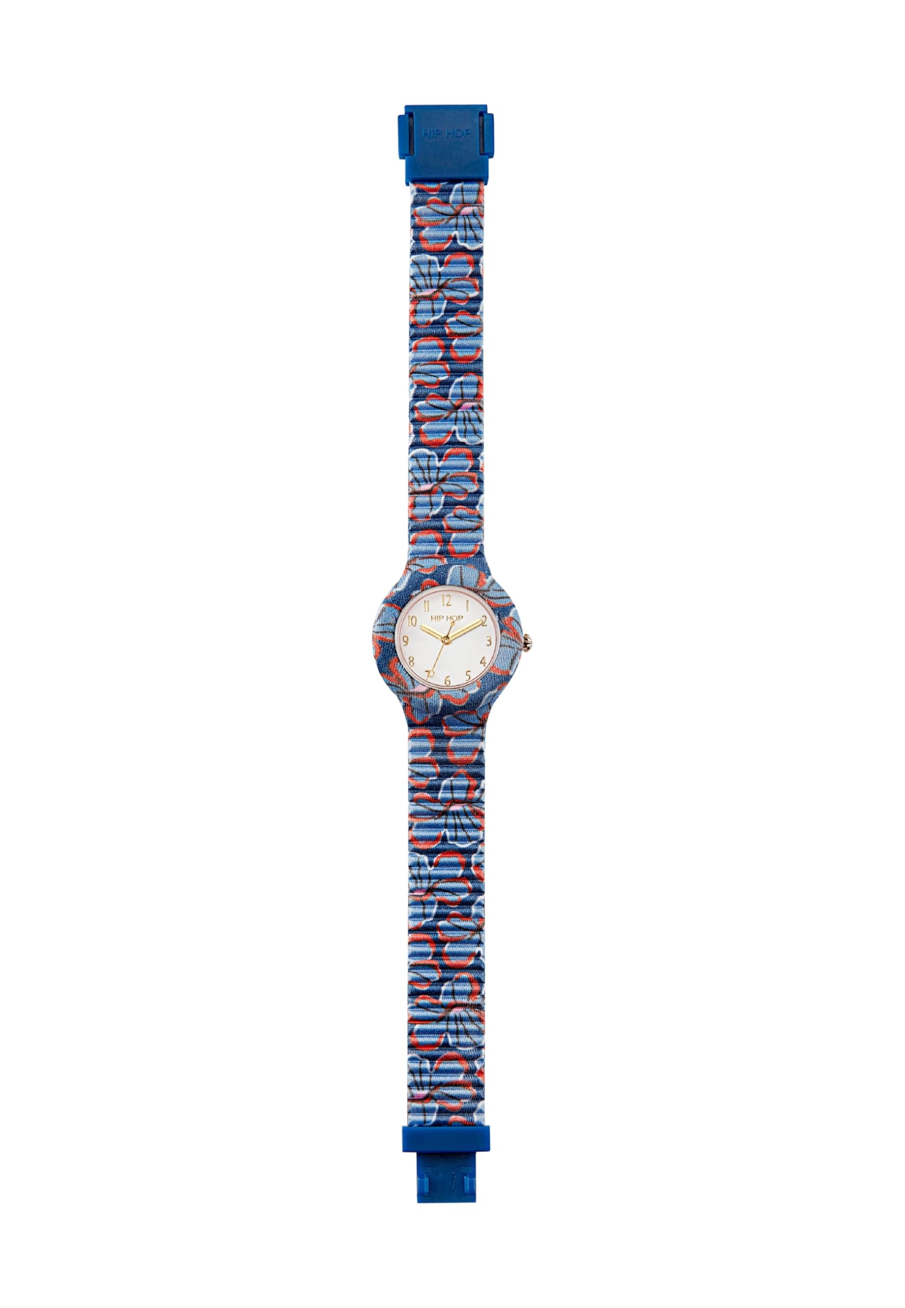 Hip Hop Bouquet orologio donna silicone 32 mm blu-bianco