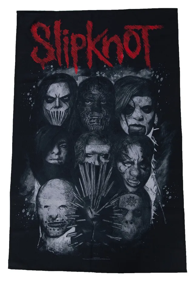 Slipknot Masks Bandiera nera nu metal