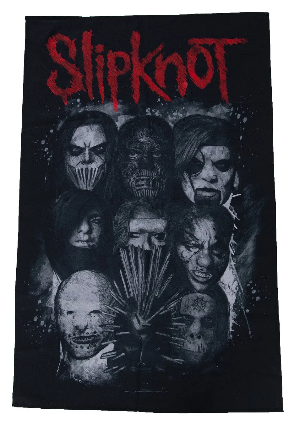 Slipknot Masks Bandiera nera nu metal