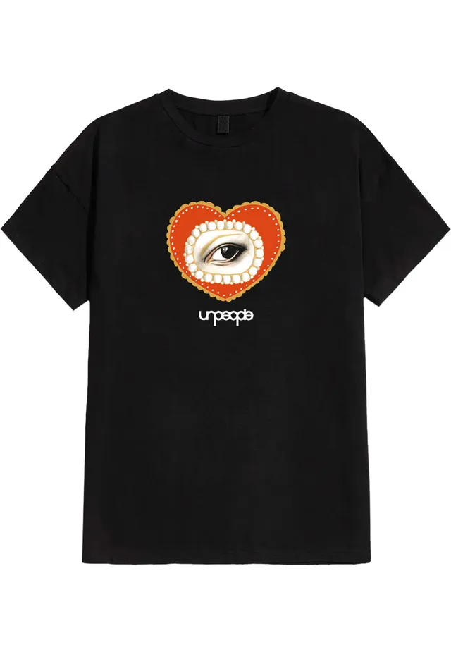 Unpeople Friends Heart maglietta nera uomo taglie S-3XL