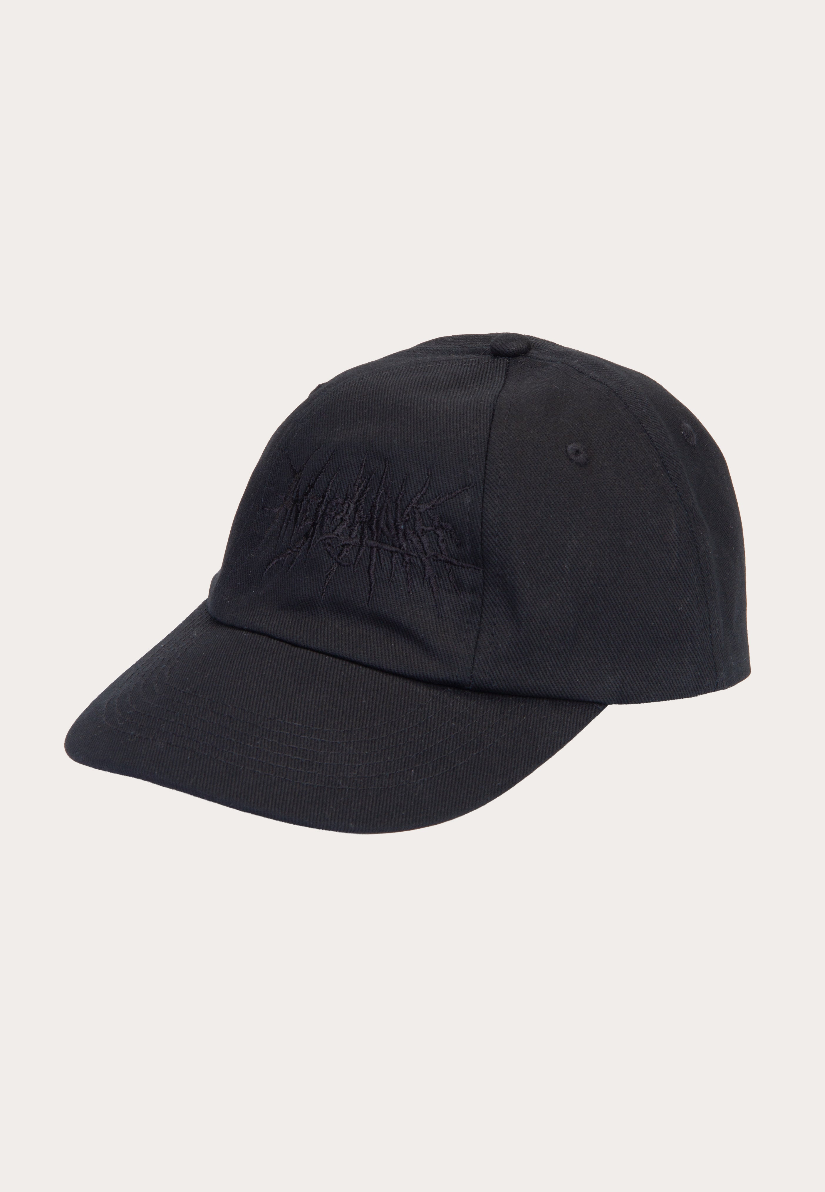 Angelmaker Logo Dad Cap cappello nero cotone strapback