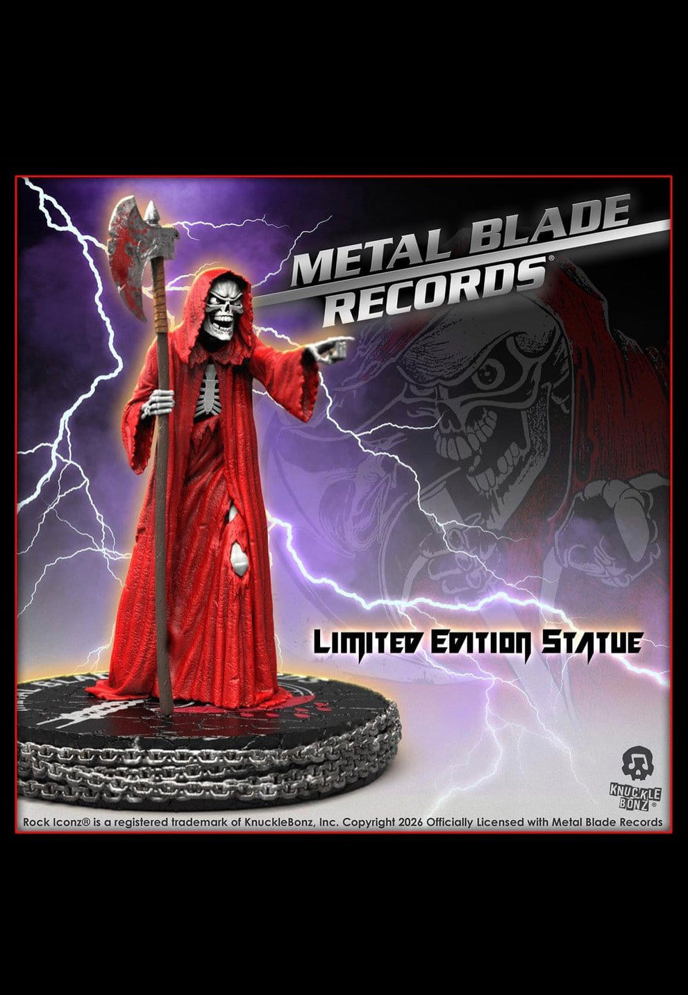 Metal Blade Records Reaper 3D statua resina multicolore