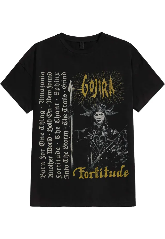 Gojira Fortitude Tracklist t-shirt nera death metal