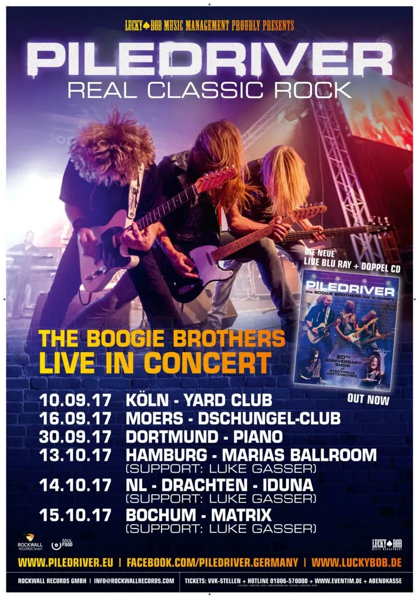 Piledriver Tourposter A1 firmato band 2017