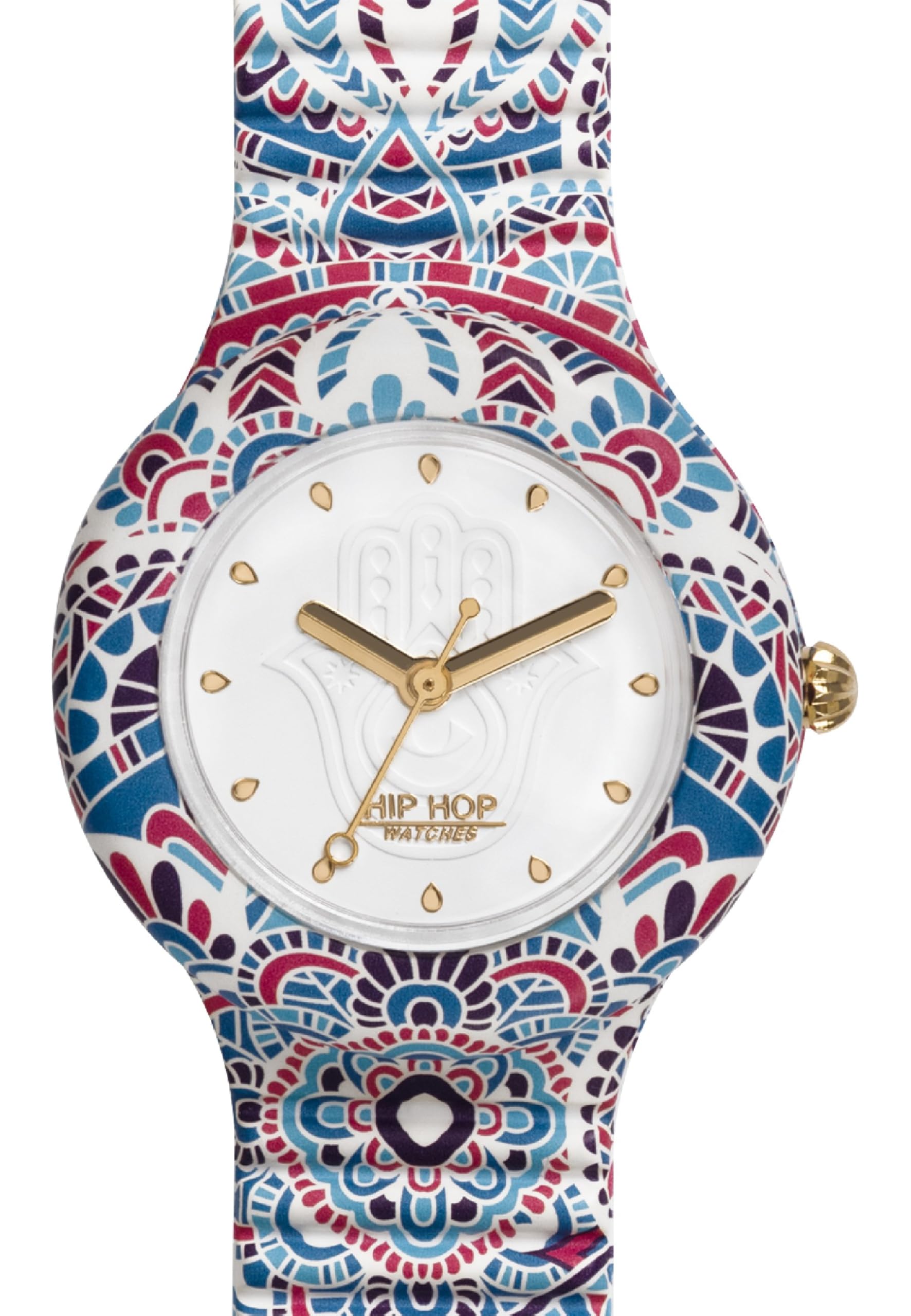 Hip Hop HERO 32 Mandala Orologio Donna Blu-Rosso HWU1040