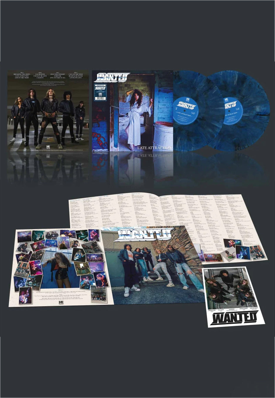Wanted Late Attraction doppio vinile blu bianco nero