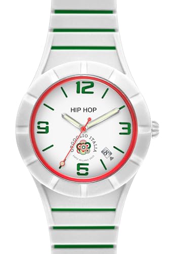 Hip Hop X Man orologio uomo silicone bianco 42 mm quarzo