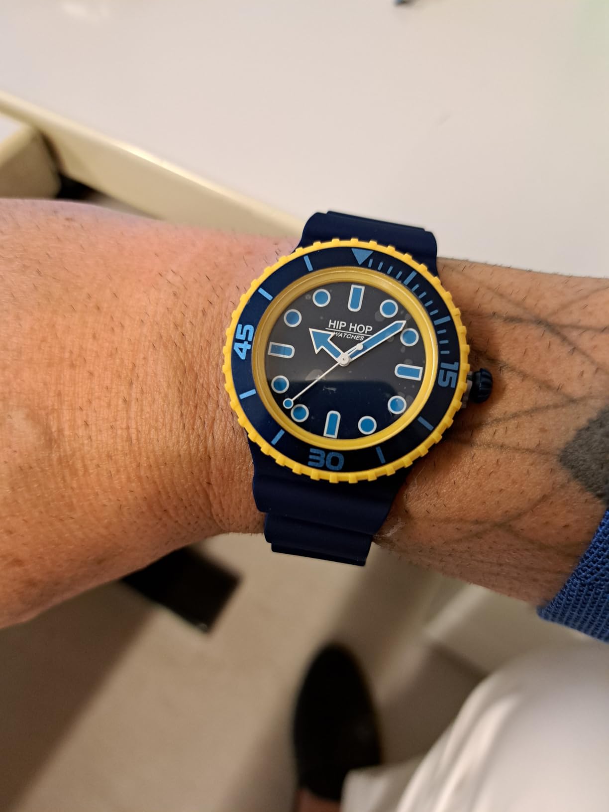 Hip Hop Master Orologio Uomo Giallo 41 mm Silicone