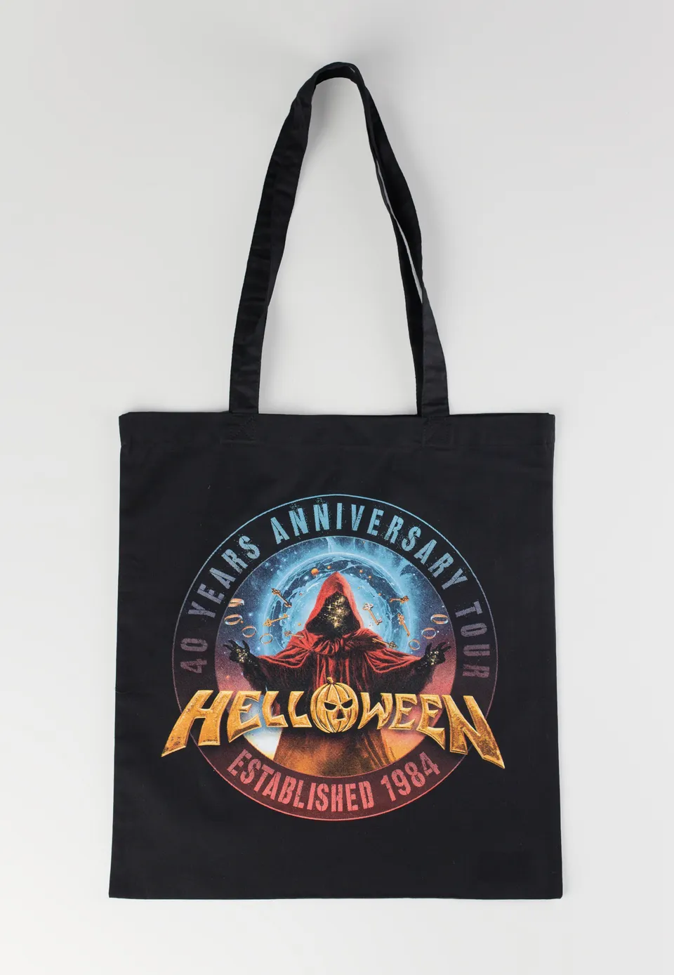 Helloween Keeper 40 Years tote bag nera cotone