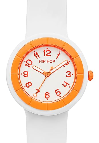 Hip Hop Hero.Dot orologio donna bianco arancione 34 mm