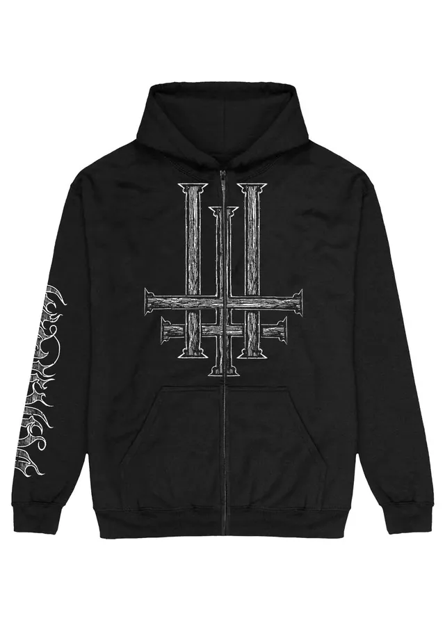 Behemoth Crucified felpa con cappuccio nera