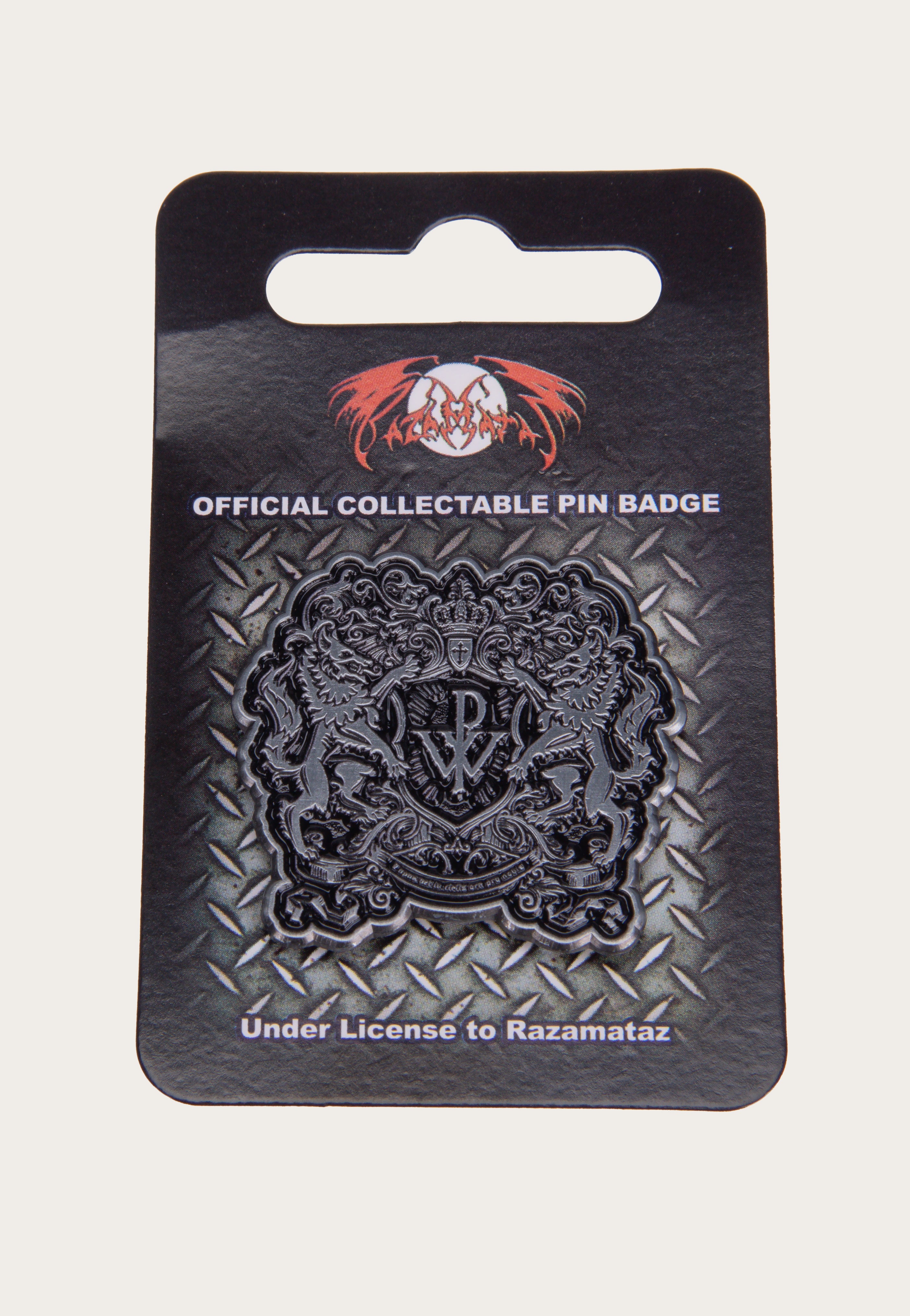 Powerwolf Crest Pin spilla in metallo grigia