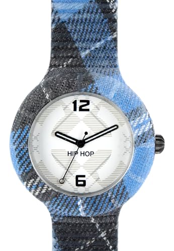 Hip Hop X Man HWU0378 orologio uomo blu tartan 42 mm