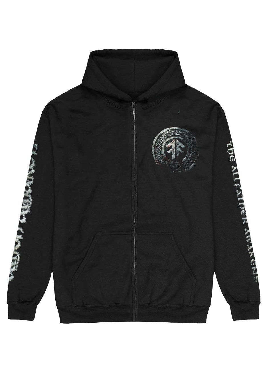 Amon Amarth Allfather Awakens Felpa zip nera uomo