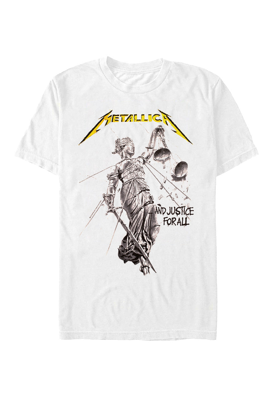 Metallica Justice maglietta t-shirt bianca thrash metal