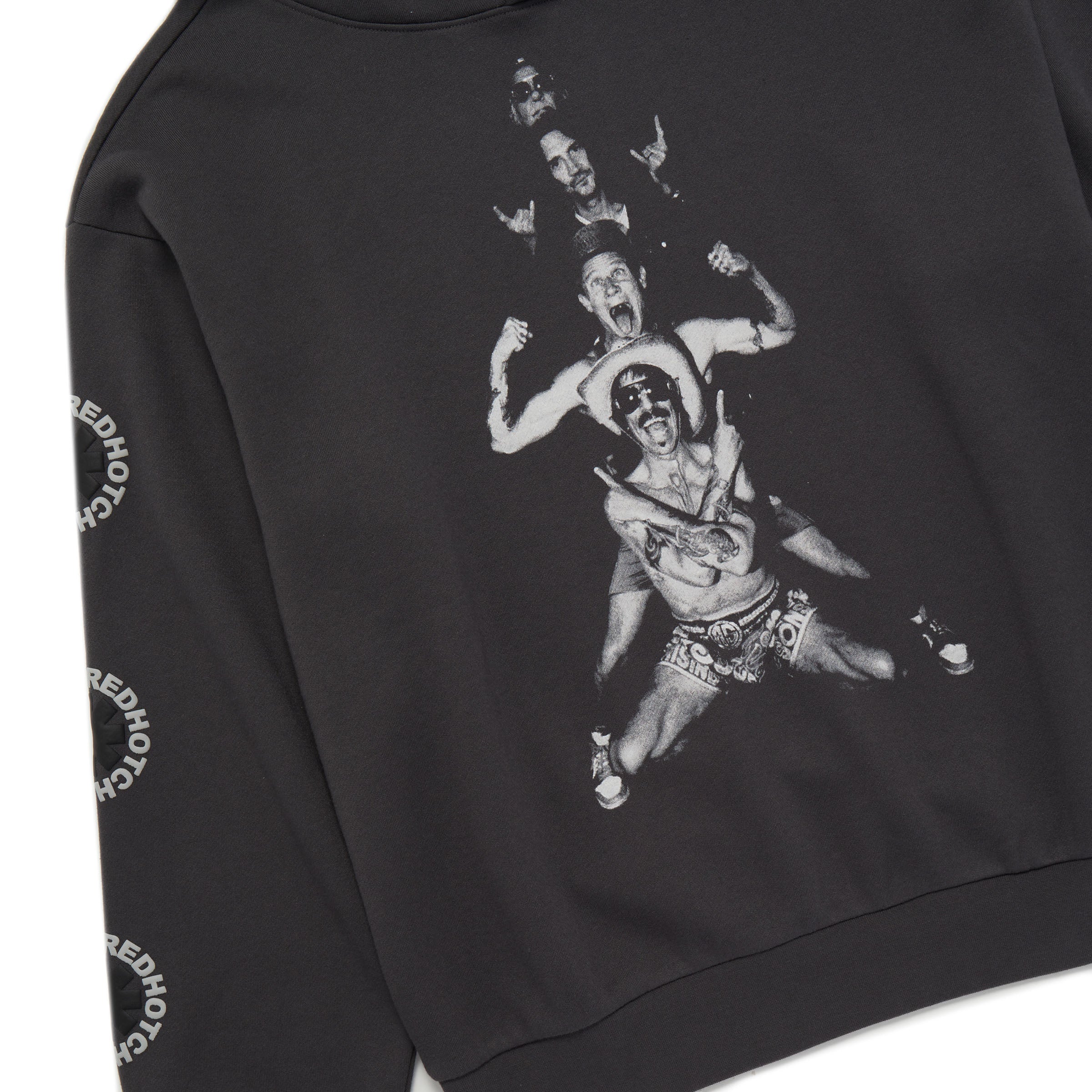 Red Hot Chili Peppers Totem Hoodie Felpa Cappuccio Nera Vintage