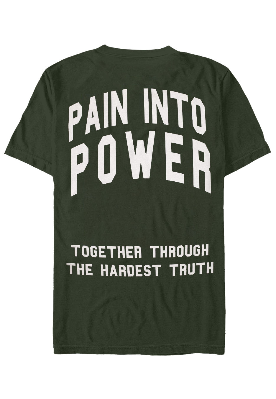Terror Pain Into Power maglietta verde uomo manica corta