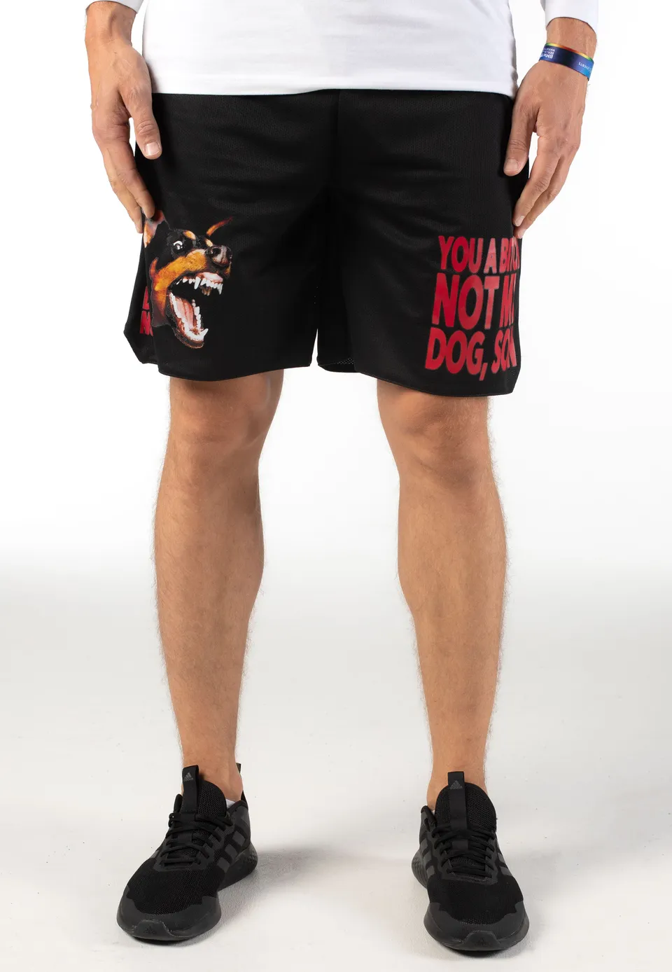 Deez Nuts Not My Dog Shorts Neri Relaxed Fit