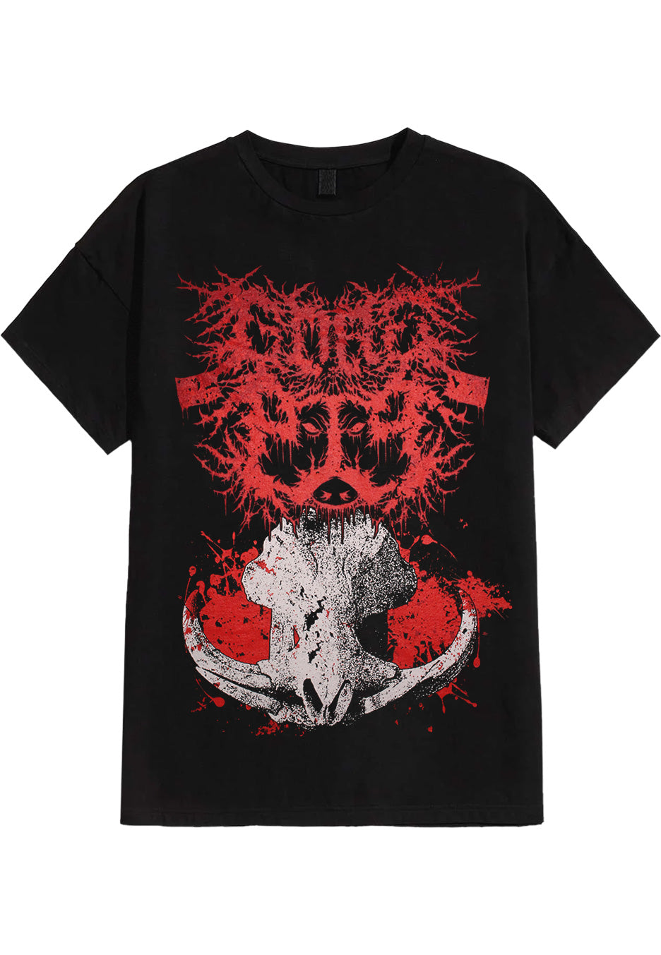 Gorepig Boar Skull t-shirt nera deathcore