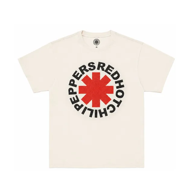 Red Hot Chili Peppers Asterisk maglietta cotone crema logo