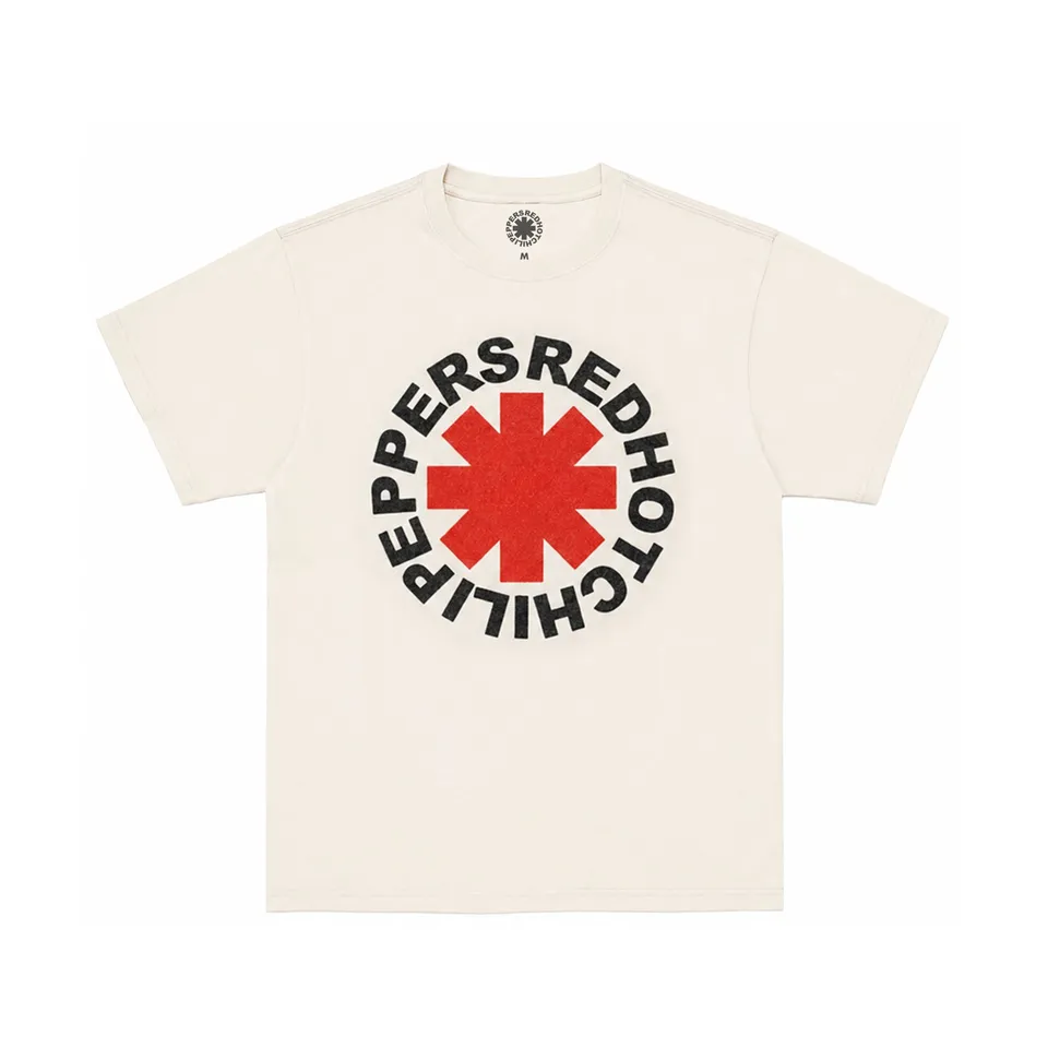 Red Hot Chili Peppers Asterisk maglietta cotone crema logo