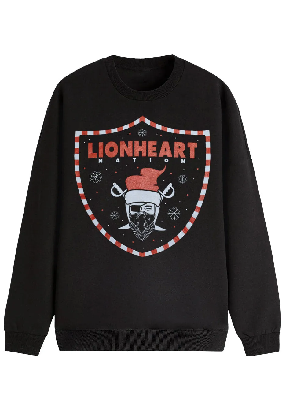 Lionheart Pom Down XMas felpa nera uomo taglie S-3XL